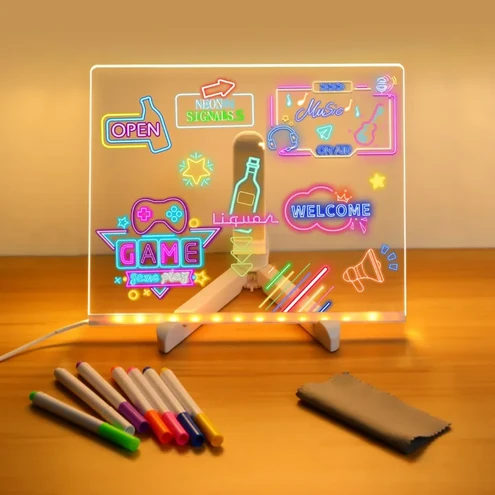 3D Magic Drawing Pad LED Light Colorful Space Dimming Led Drawing Copy Pad Board Children's Toy Painting Educational Toy