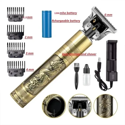 Vintage T9 Hair Cutting Machine Hair Trimmer Electric Hair Clippers Shaver Beard Trimmer Men Hair Cutting T Style Machine Rechargeable Hair Trimmer - Trimmer