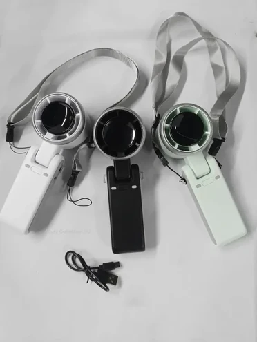 Turbo Fan Handheld Rechargeable Fan Portable Mini Hand Fan USB Rechargeable Foldable Hanging Neck Fan - 3